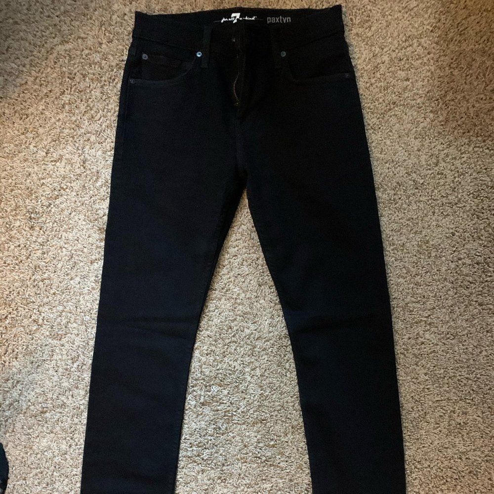 NWT 7 for All Mankind Black Onyx Paxtyn Jeans 28